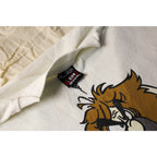 vintage 90s rusk “chu’ pas à vendre” cartoon single stitch tee – made in usa xl