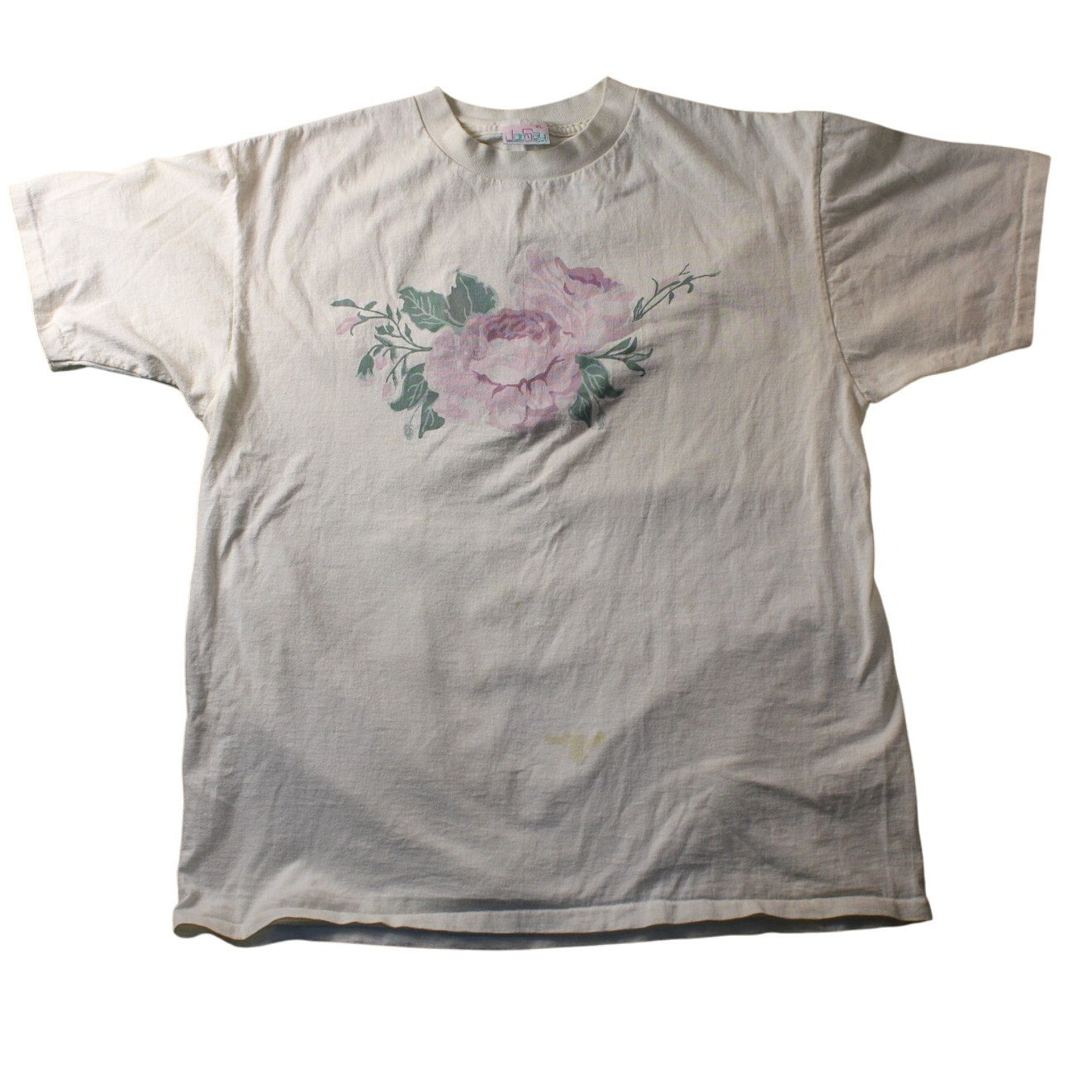 90s jerzees pastel floral single-stitch tee xl