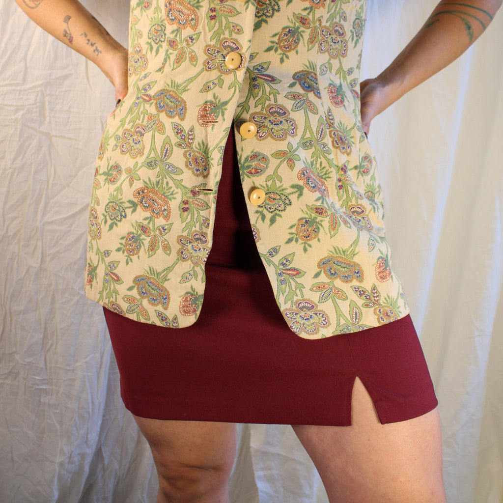 90s ann taylor brocade tapestry vest