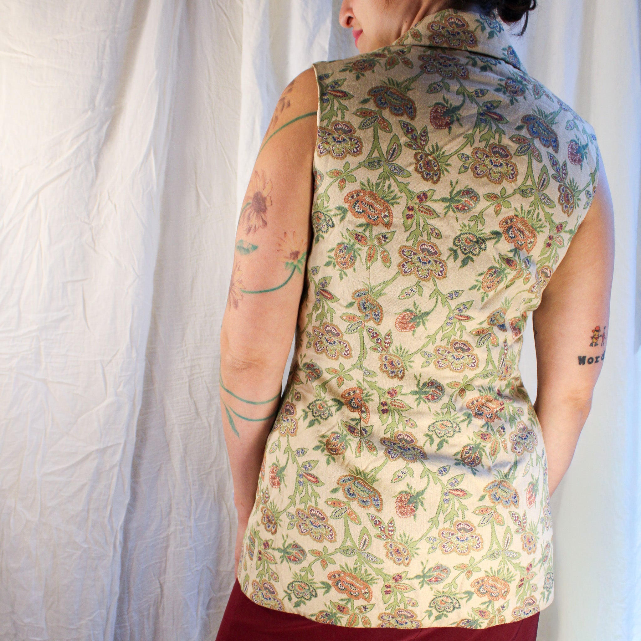 90s ann taylor brocade tapestry vest