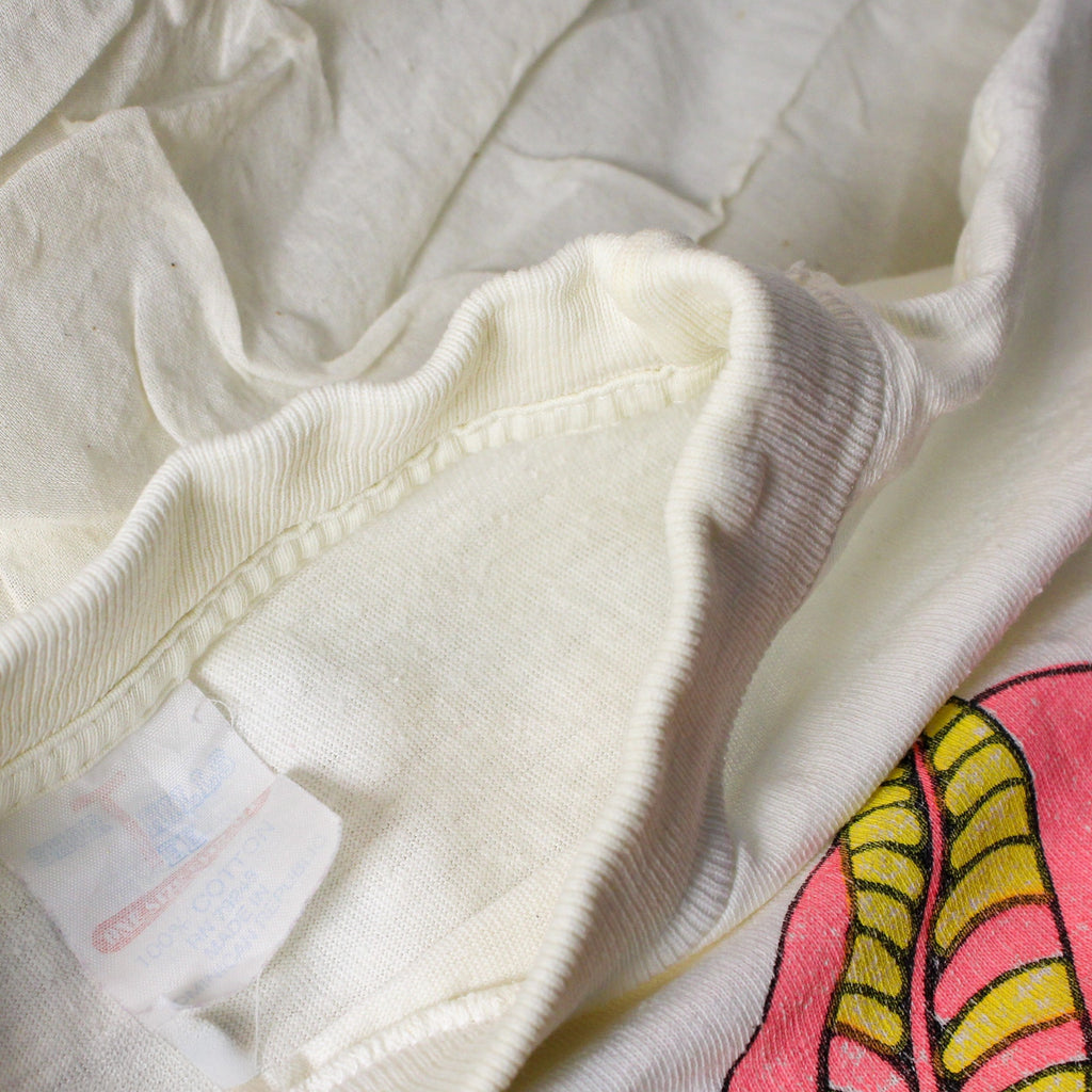 90s florida palm sunset single stitch tee