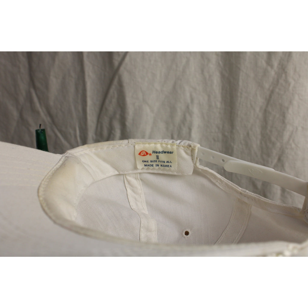 80s FOCUS FOCUS FOCUS made in korea white snapback hat