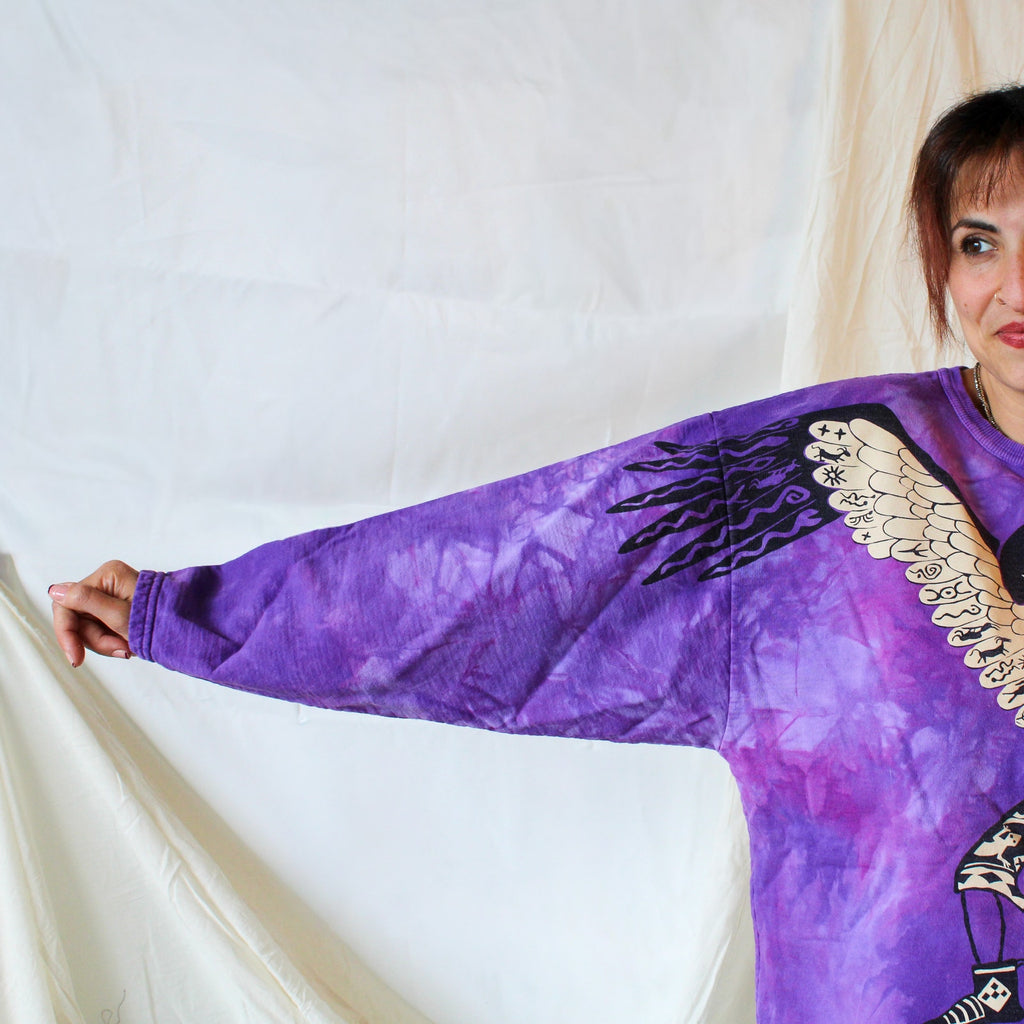 90s dagoli creative spirit angel tie dye sweatshirt