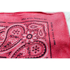 80s vintage rn 13962 red paisley bandana made in usa
