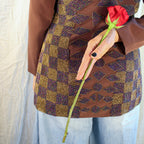 90s b’zar geometric beaded longline blazer