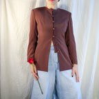 90s b’zar geometric beaded longline blazer