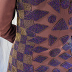 90s b’zar geometric beaded longline blazer