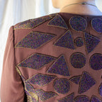 90s b’zar geometric beaded longline blazer