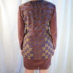 90s b’zar geometric beaded longline blazer