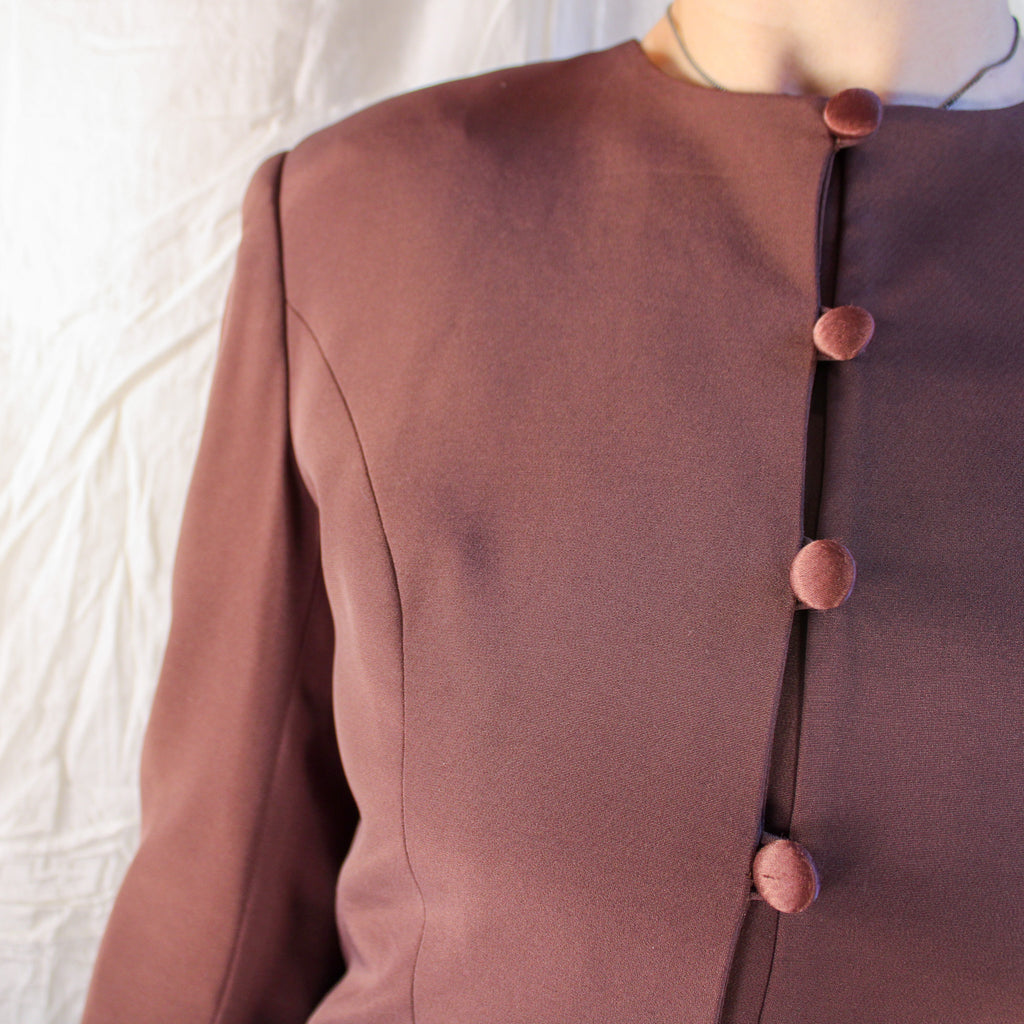 90s b’zar geometric beaded longline blazer