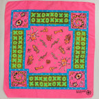 90s paris neon novelty bandana, front