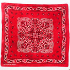 60s/70s turkey red medallion paisley cotton bandana - fast color, rn 13962