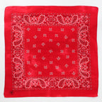 80s wamcraft red trainman cross cotton bandana - made in usa, rn 14193