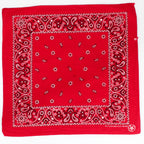 80s red paisley cotton bandana - crafted with pride, rn 13962