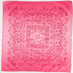 90s tonal pink eyelet lace cotton bandana - all cotton, rn 13960
