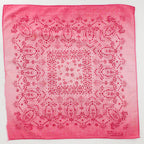 90s tonal pink eyelet lace cotton bandana - all cotton, rn 13960
