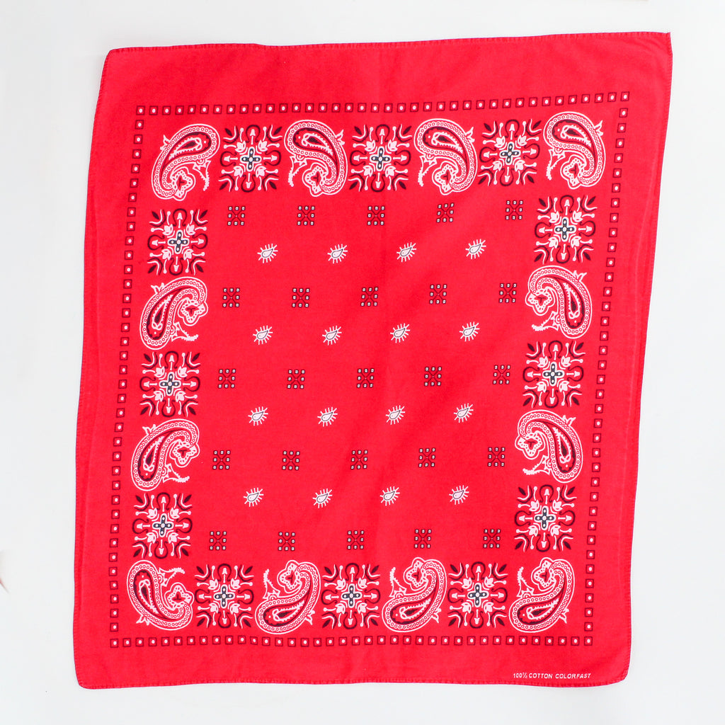 50s/60s red paisley cotton bandana - colorfast, image 2