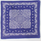 50s/60s navy paisley cotton bandana - fastcolor rn 13962, image 1