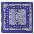 50s/60s navy paisley cotton bandana - fastcolor rn 13962, image 2