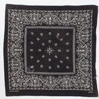 70s/80s black paisley cotton bandana - painter's, made in usa, image 1