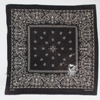 70s/80s black paisley cotton bandana - painter's, made in usa, image 2