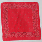 60s red paisley cotton bandana - washfast colors, rn 14193, image 1