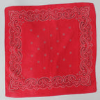 60s red paisley cotton bandana - washfast colors, rn 14193, image 2