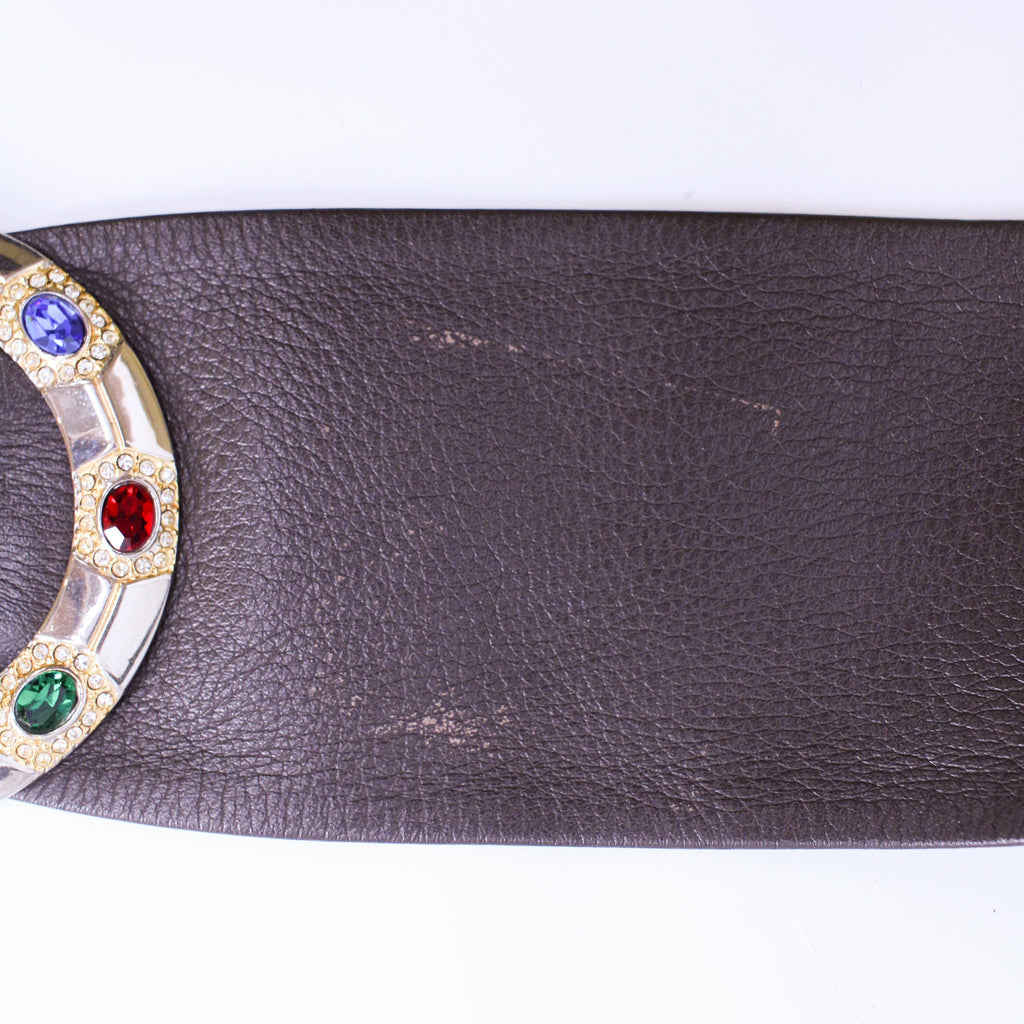 leather surface showing scuffing and wear