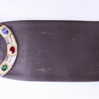 leather surface showing scuffing and wear