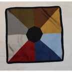 70s Ashear Italy nine color silk scarf