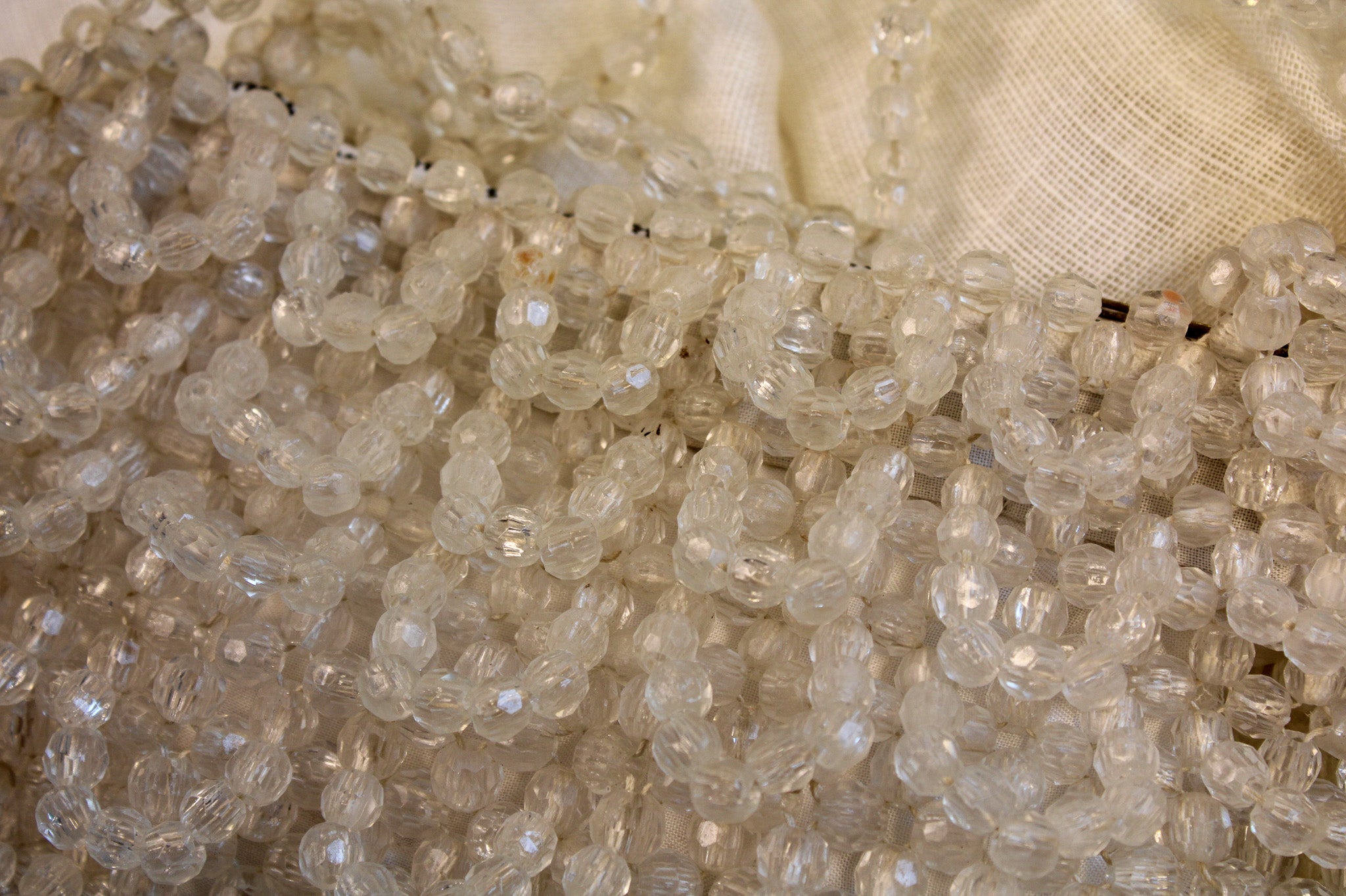 60s plastic beaded statement purse