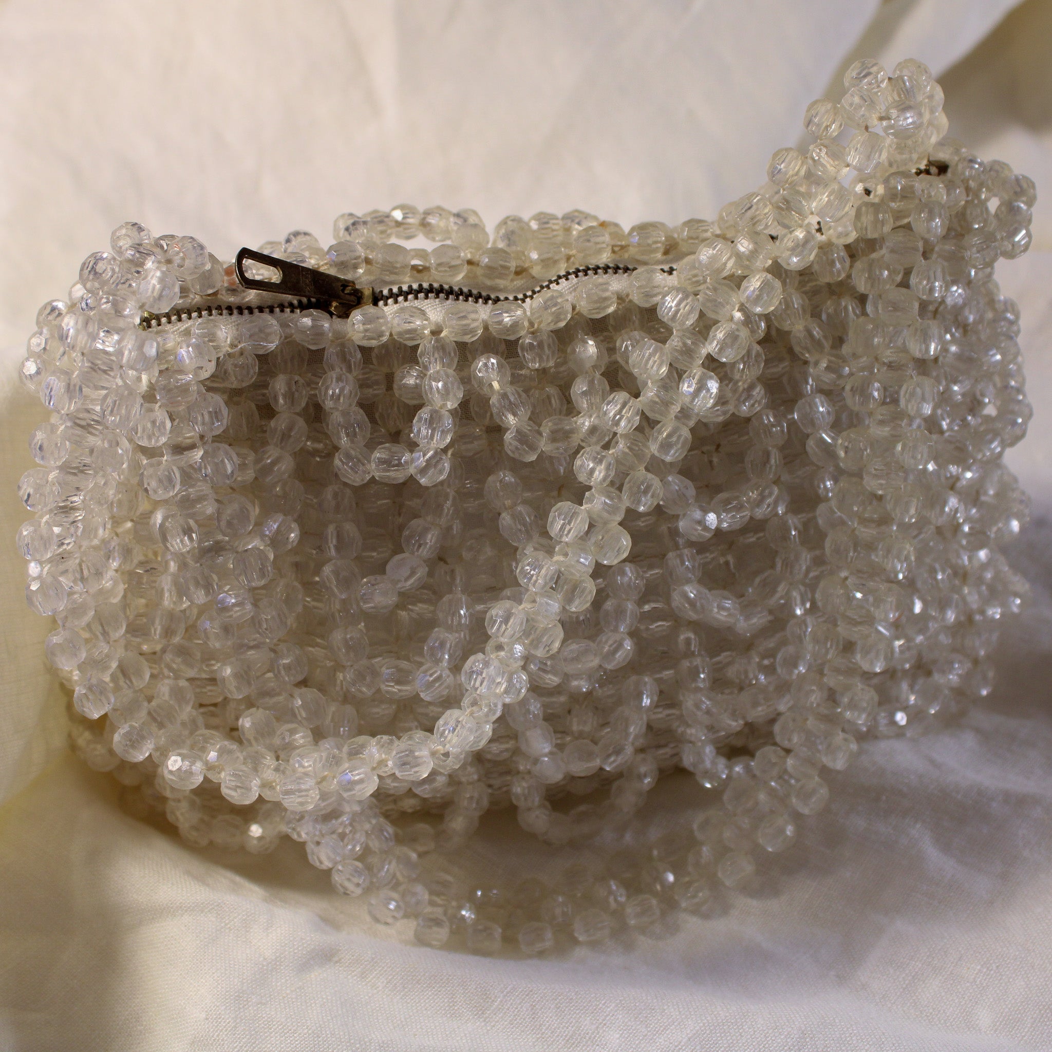 60s plastic beaded statement purse