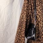 late 90s carlo pazolini black croc-embossed leather baguette bag made in italy