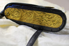 80s mille fiori surrealist brass relief purse - studio metalwork
