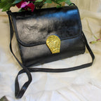 80s mille fiori surrealist brass relief purse - studio metalwork