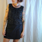 Back view with metal zipper