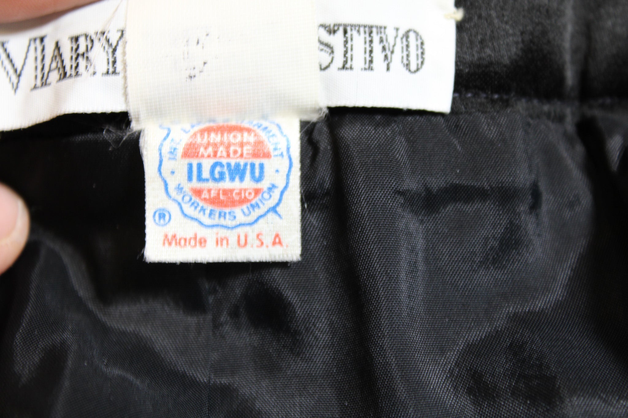 90s mary ann restivo black velvet pencil skirt