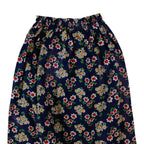 70s navy daisy print elastic waist maxi skirt – s/m – image 2