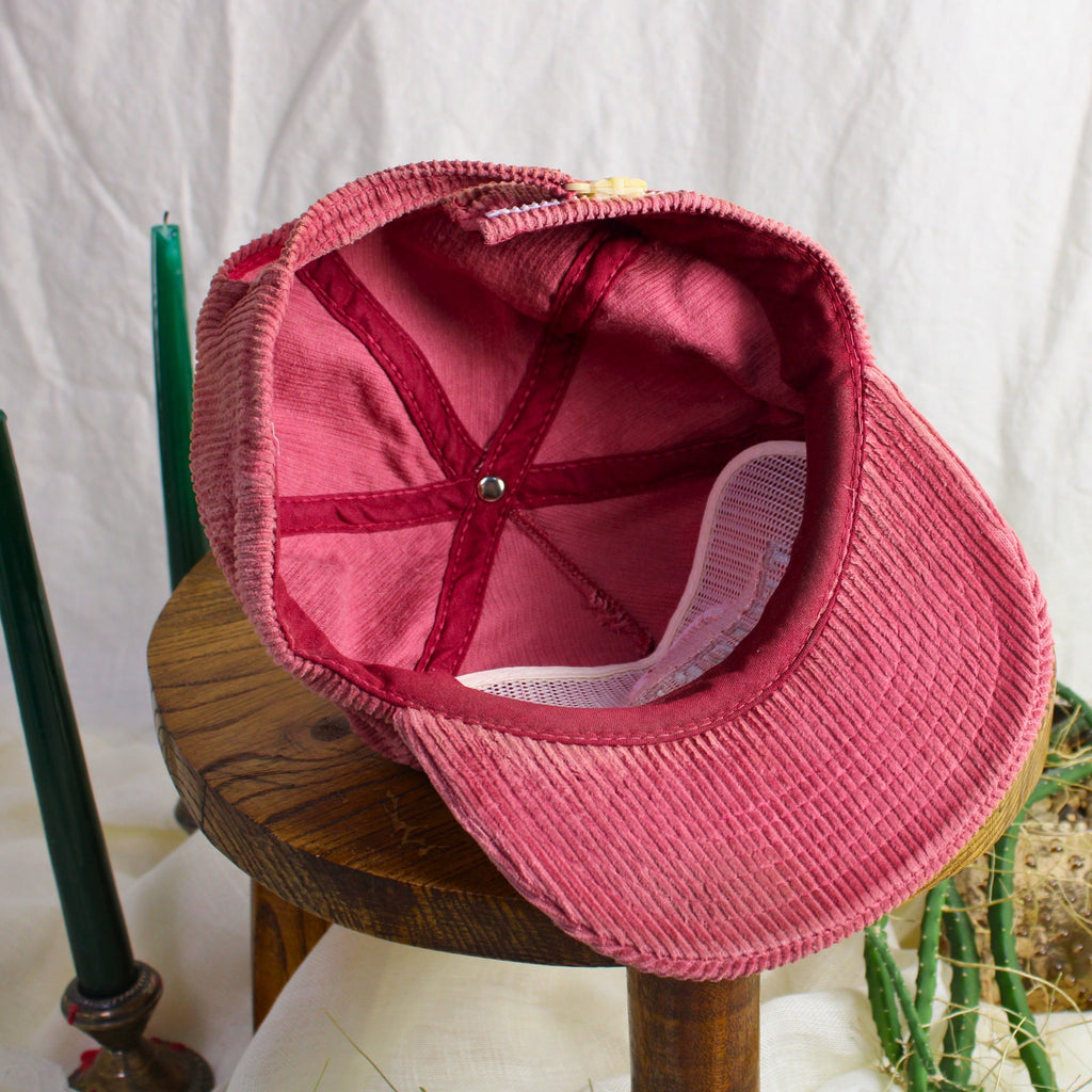 70s/80s - 5-panel corduroy telluride snapback - rare - YKK zipper back