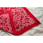 70s crafted with pride in usa rn14193 red paisley bandana- selvedge