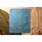 80s sky blue paisley bandana made in usa selvedge edge