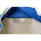 90s/00s l.l.bean boat & tote – cobalt trim zip-top - short handles