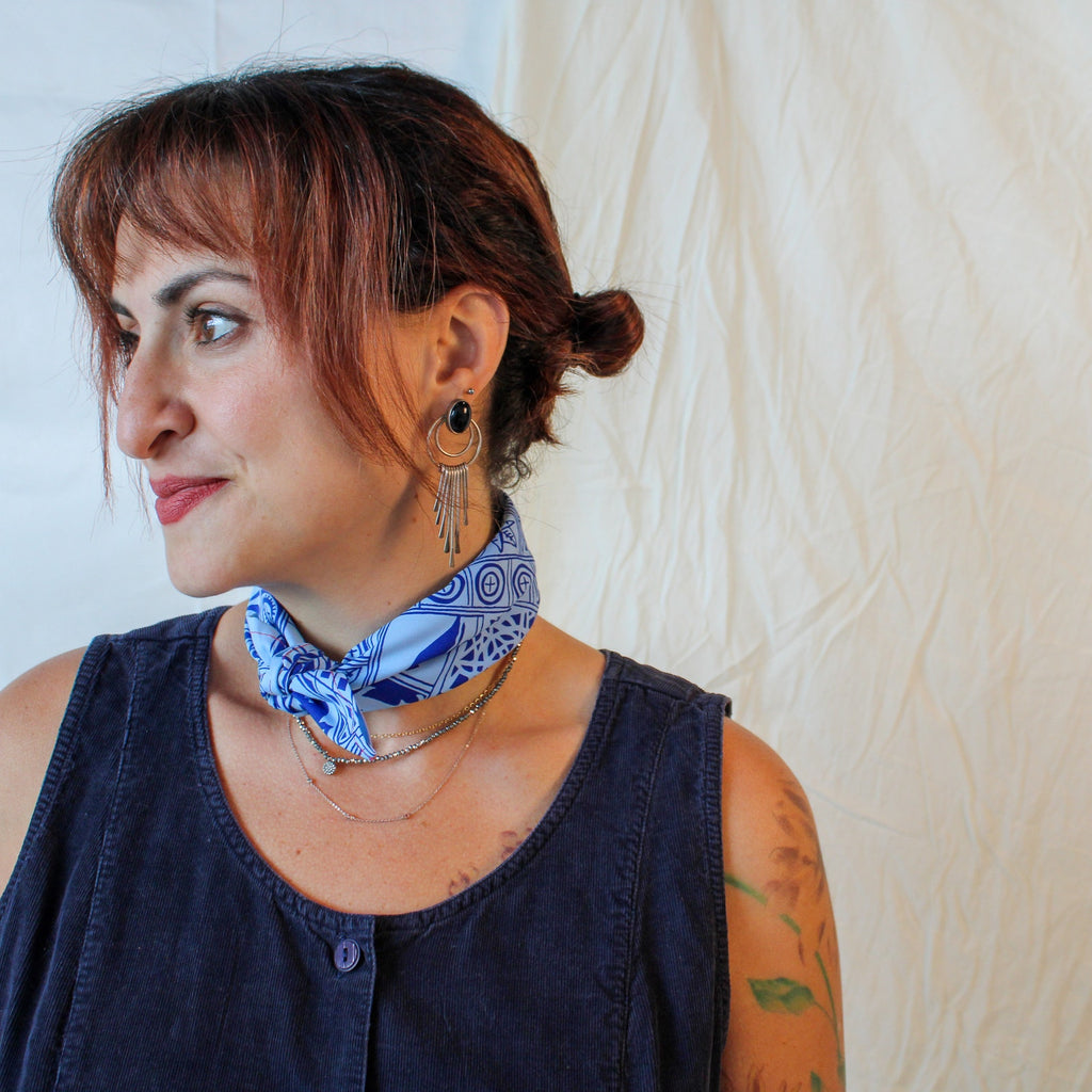 70s mexico sterling silver onyx fringe earrings