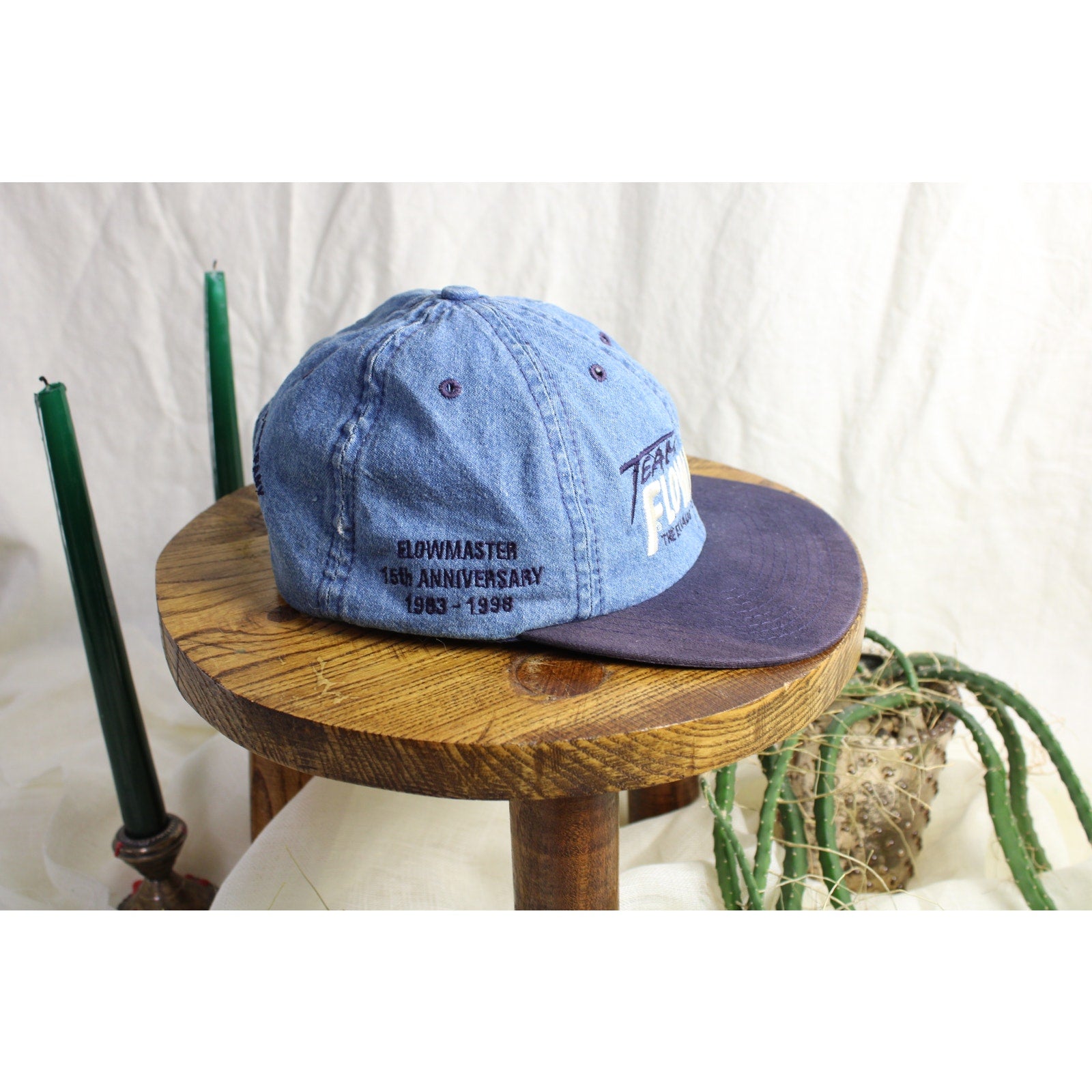 90s flowmaster hot rod power denim snapback