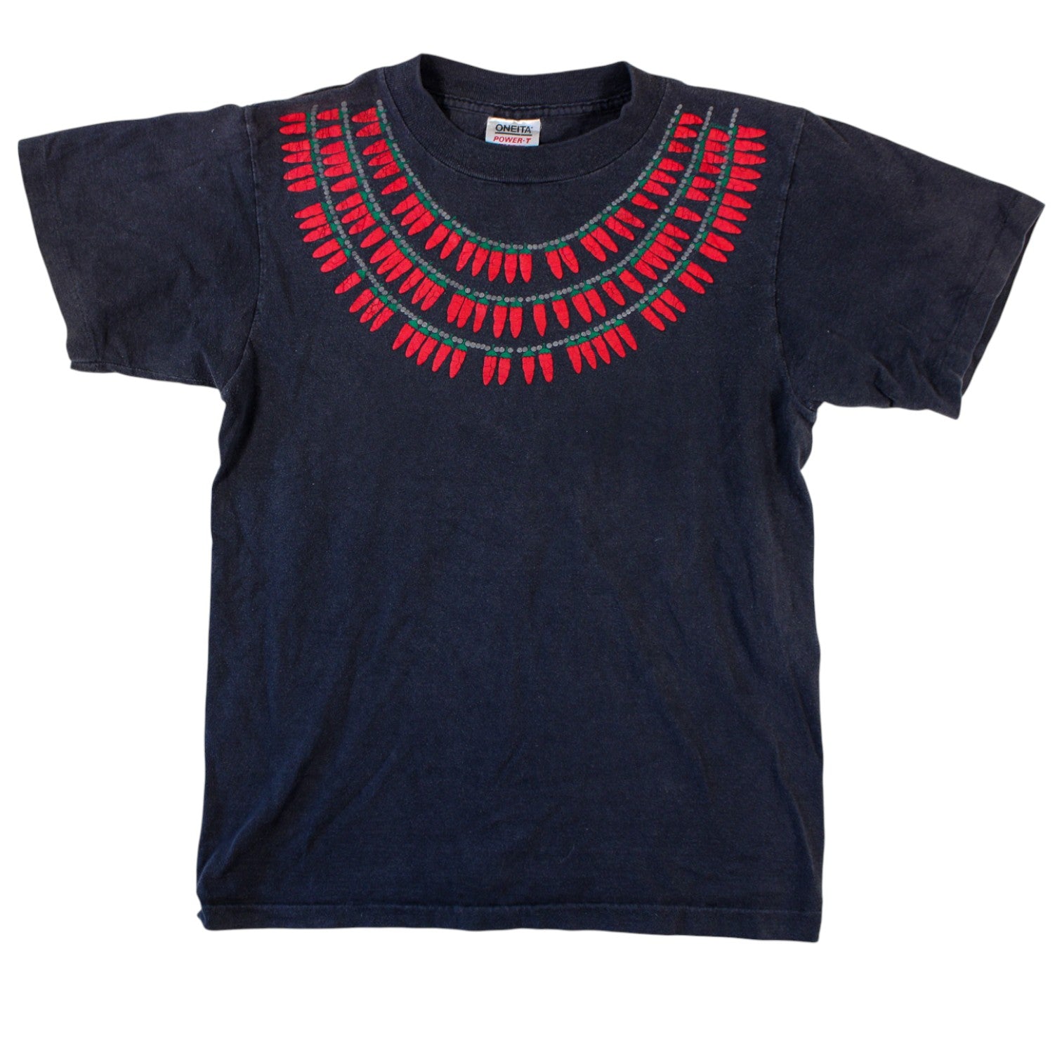 90s chili pepper necklace vintage tee