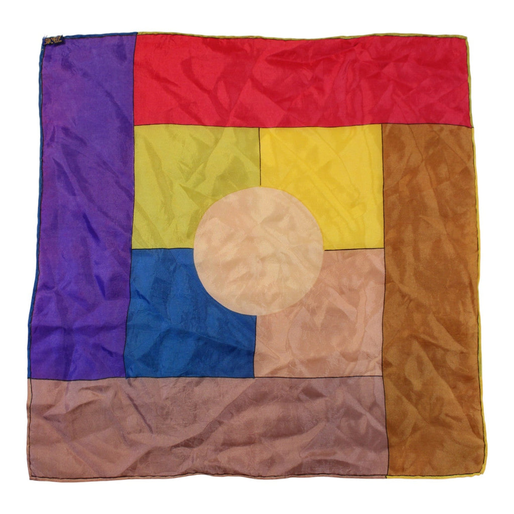 Front view color-block scarf