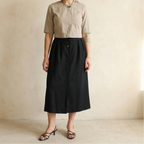 70s givenchy paris black wool skirt