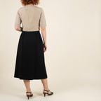 70s givenchy paris black wool skirt