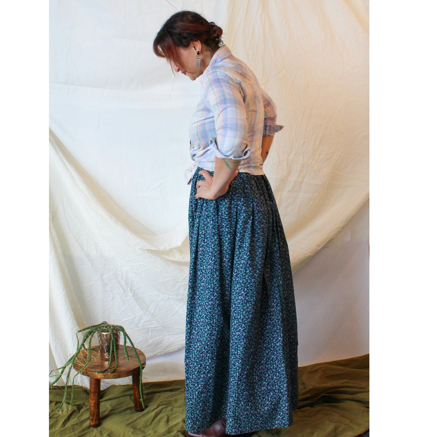 70s Wrangler Pastel Plaid Pearl Snap shirt