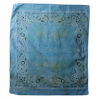 80s sky blue paisley bandana made in usa selvedge edge